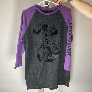 Disney Woman Raglan Shirt - Purple and Gray